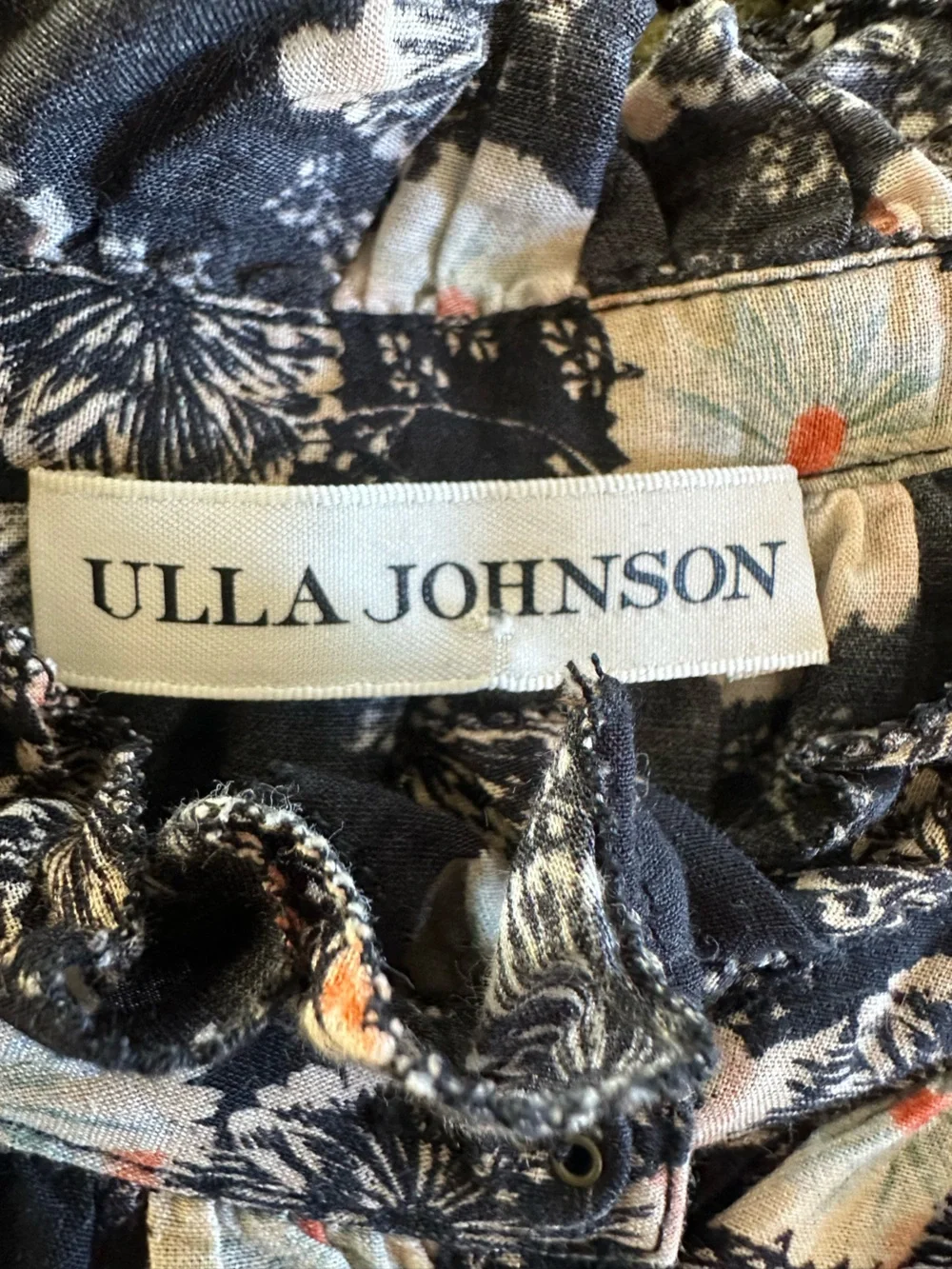 ULLA JOHNSON Dionne Belted Long-Sleeve Blouse size 4